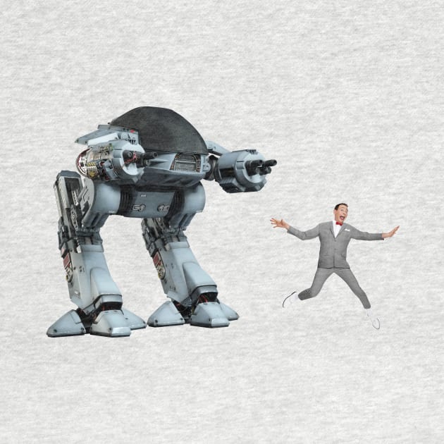 ED-209 vs. Pee-Wee Herman by Scum_and_Villainy